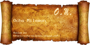 Ochs Milemon névjegykártya